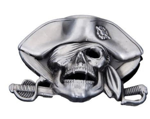 BU124 Pirate Skull Belt Buckle - Iris Fashion Jewelry