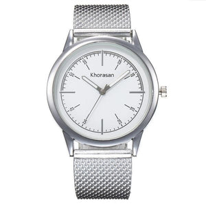 W239 Silver Mesh Band Quartz Watch - Iris Fashion Jewelry