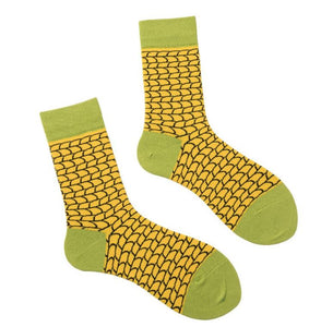 SF952 Yellow Corn Cob Socks - Iris Fashion Jewelry