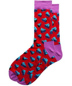 SF465 Red Cheese Socks - Iris Fashion Jewelry