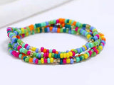 B133 Multi Color Seed Beads Strand Bracelet - Iris Fashion Jewelry