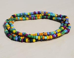 B1113 Multi Color Seed Beads Strand Bracelet - Iris Fashion Jewelry