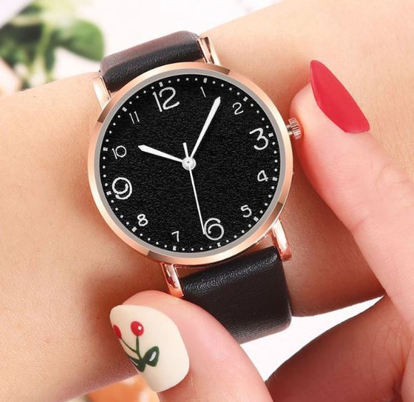 W378 Black Trendy Quartz Watch - Iris Fashion Jewelry
