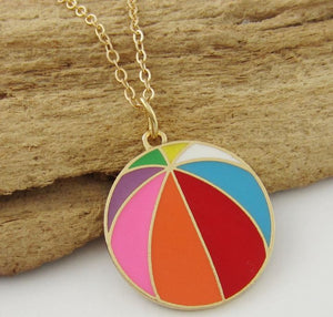 L51 Gold Beachball Necklace FREE EARRINGS - Iris Fashion Jewelry