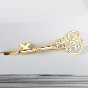 H528 Gold Key Bobby Pin Style Hair Clip - Iris Fashion Jewelry