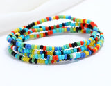 B410 Multi Color Seed Beads Strand Bracelet - Iris Fashion Jewelry