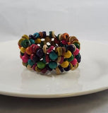 B800 Multi Color Wooden Bead Bracelet - Iris Fashion Jewelry