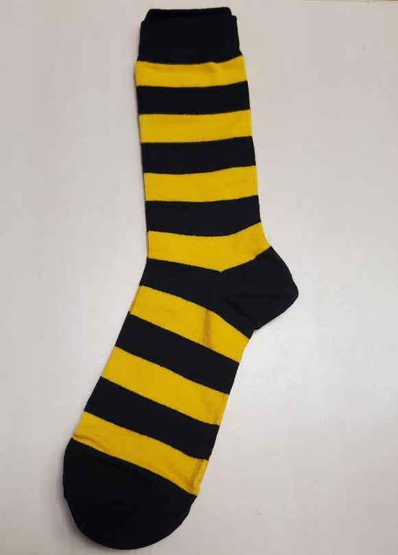 SF1200 Yellow Black Stripe Socks - Iris Fashion Jewelry