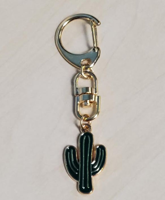 L438 Gold Cactus Zipper Pull - Iris Fashion Jewelry