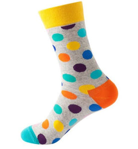 SF1095 Gray Colorful Polka Dot Socks - Iris Fashion Jewelry