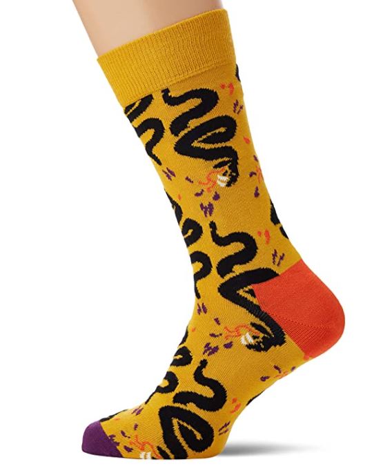 SF167 Golden Yellow Snake Socks - Iris Fashion Jewelry