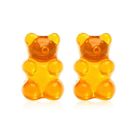L429 Orange Gummy Bear Earrings - Iris Fashion Jewelry