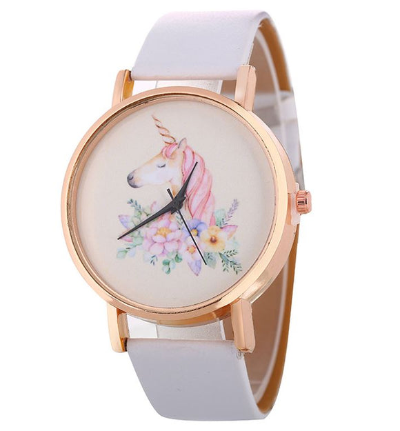 W503 White Unicorn Collection Quartz Watch - Iris Fashion Jewelry
