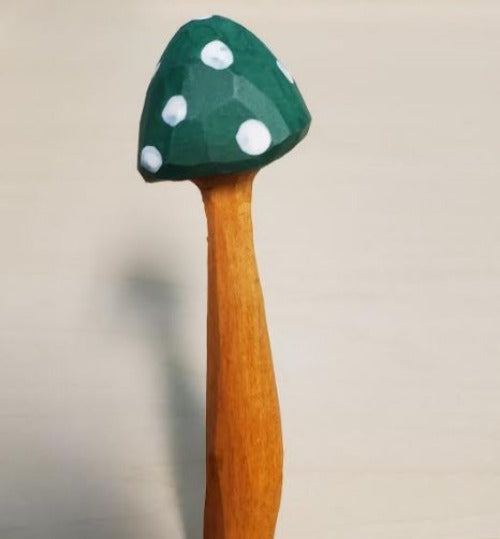 V88 Green Mushroom Wood Pen - Iris Fashion Jewelry