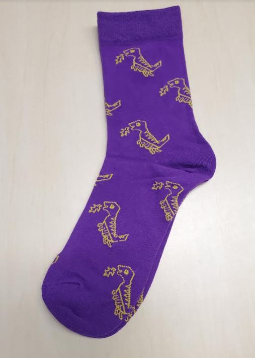 SF52 Purple Dinosaur Socks - Iris Fashion Jewelry