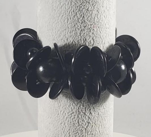 B866 Black Wooden Bead Bracelet - Iris Fashion Jewelry