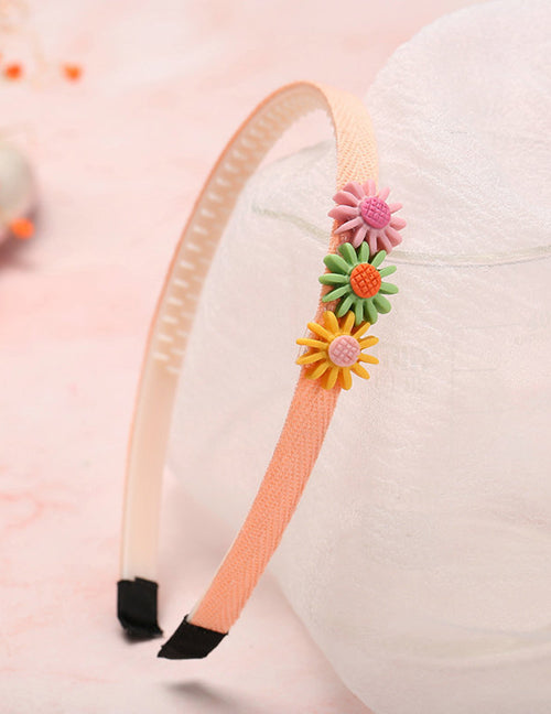 H705 Flowers Fabric Covered Head Band - Iris Fashion Jewelry