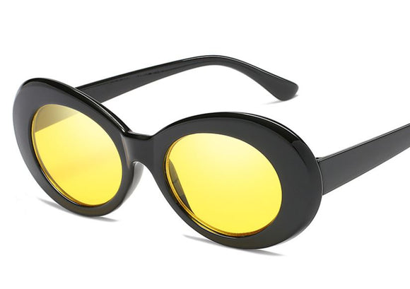 S80 Black Round Frame Yellow Lens Sunglasses - Iris Fashion Jewelry