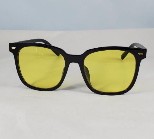 S418 Black Frame Translucent Yellow Lens Fashion Sunglasses - Iris Fashion Jewelry