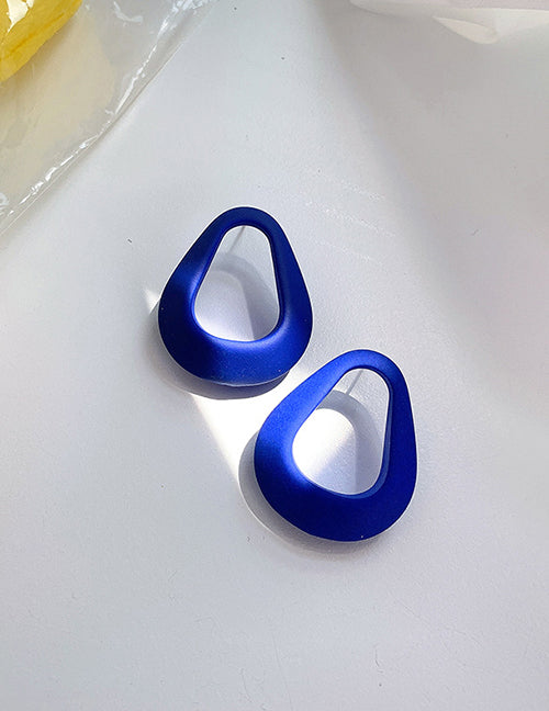 E1087 Royal Blue Geometric Acrylic Earrings - Iris Fashion Jewelry