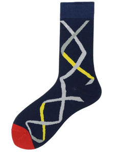 SF409 Navy Blue Ribbon Socks - Iris Fashion Jewelry