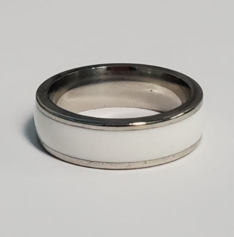 R486 Silver White Band Ring - Iris Fashion Jewelry