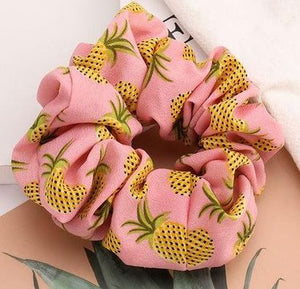 H379 Pink Pineapple Hair Scrunchie - Iris Fashion Jewelry