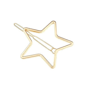 H523 Gold Star Hair Clip - Iris Fashion Jewelry