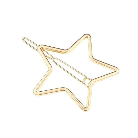 H523 Gold Star Hair Clip - Iris Fashion Jewelry