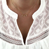 N1681 Gold Dainty Love Chain Link Necklace with FREE Earrings - Iris Fashion Jewelry