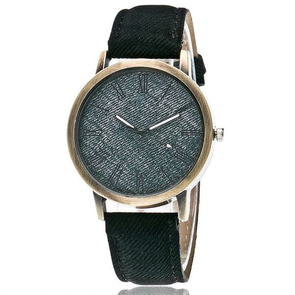W164 Black Denim Collection Quartz Watch - Iris Fashion Jewelry