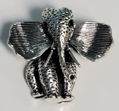 F115 Silver Elephant Fashion Pin - Iris Fashion Jewelry