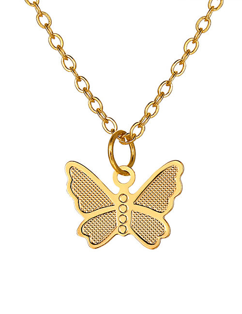 N1594 Gold Dainty Butterfly Necklace with FREE EARRINGS - Iris Fashion Jewelry