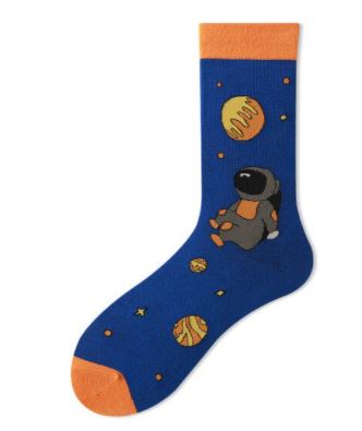 SF243 Royal Blue Astronaut in Space Socks - Iris Fashion Jewelry