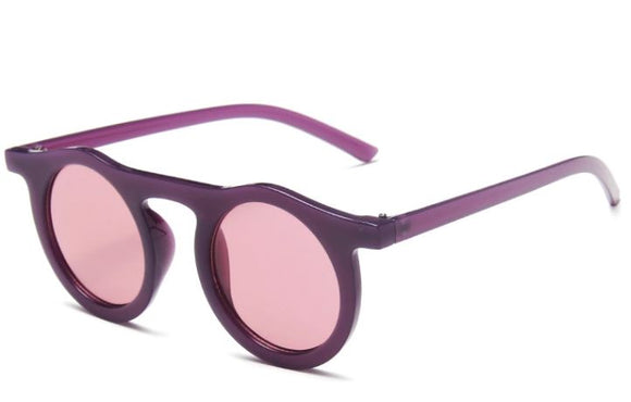 S469 Purple Frame Round Lens Sunglasses - Iris Fashion Jewelry