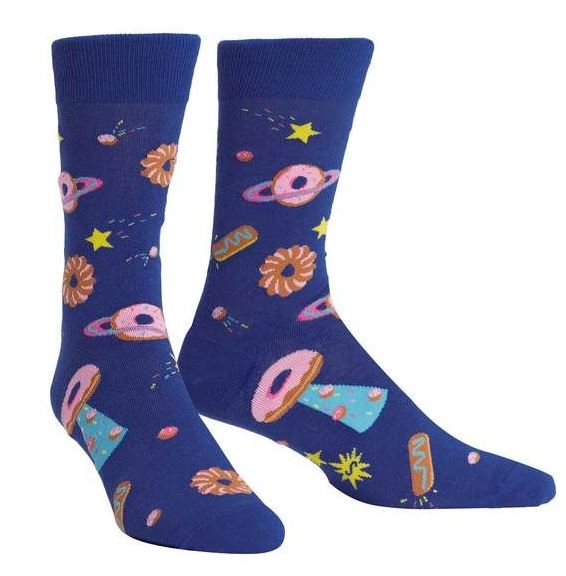 SF1282 Navy Blue Donut Planets Socks - Iris Fashion Jewelry