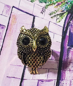 AR45 Gold Owl Adjustable Ring - Iris Fashion Jewelry