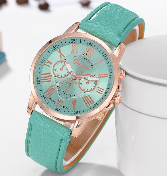 W573 Mint Green Rose Gold Quartz Watch - Iris Fashion Jewelry