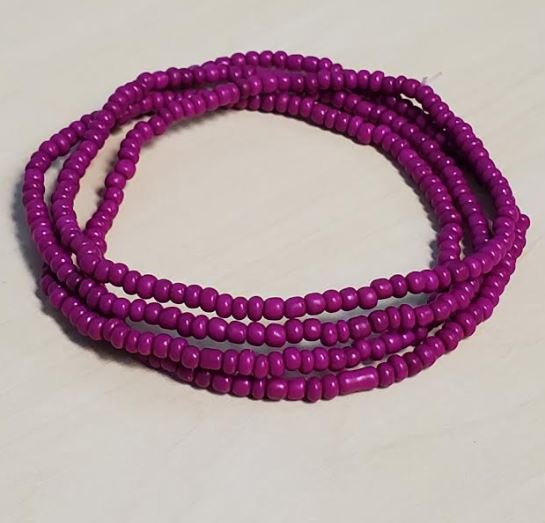 B1115 Fuchsia Seed Beads Strand Bracelet - Iris Fashion Jewelry