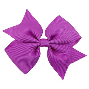 H828 Small Purple Bow Hair Clip - Iris Fashion Jewelry