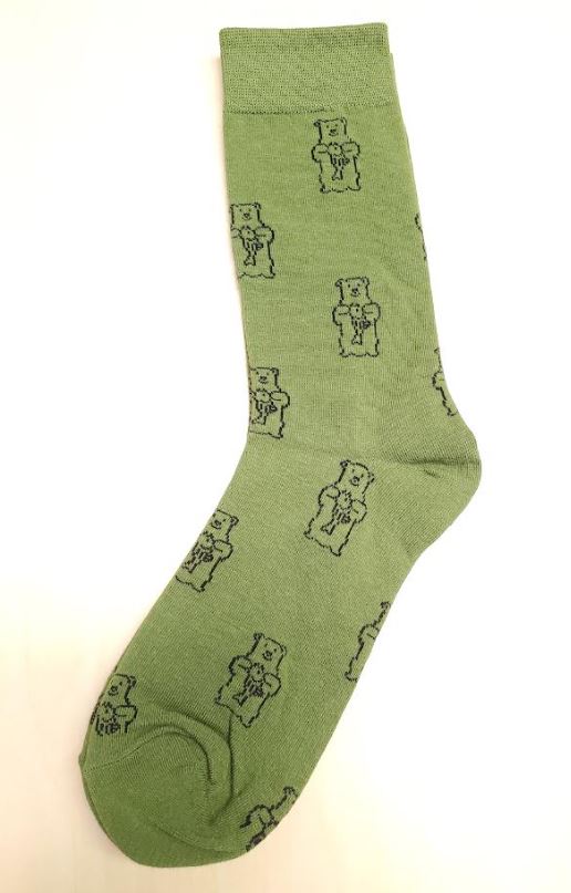 SF58 Green Teddy Bear Socks - Iris Fashion Jewelry
