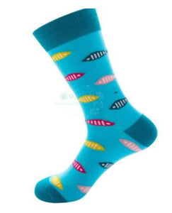 SF260 Fashion Blue Colorful Fish Socks - Iris Fashion Jewelry