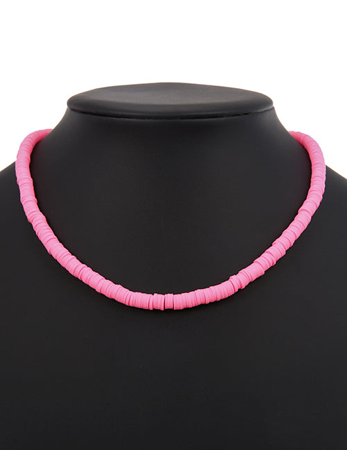 N910 Pink Bead Necklace with FREE Earrings - Iris Fashion Jewelry