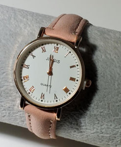 W577 Peach Band Quartz Watch - Iris Fashion Jewelry