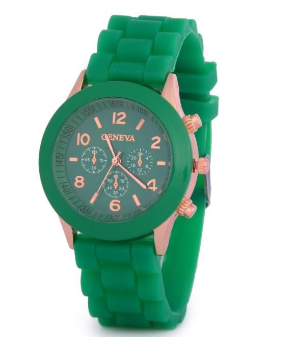 W335 Green Silicone Collection Quartz Watch - Iris Fashion Jewelry
