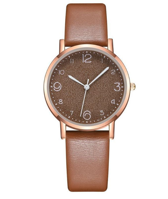 W380 Brown Trendy Quartz Watch - Iris Fashion Jewelry