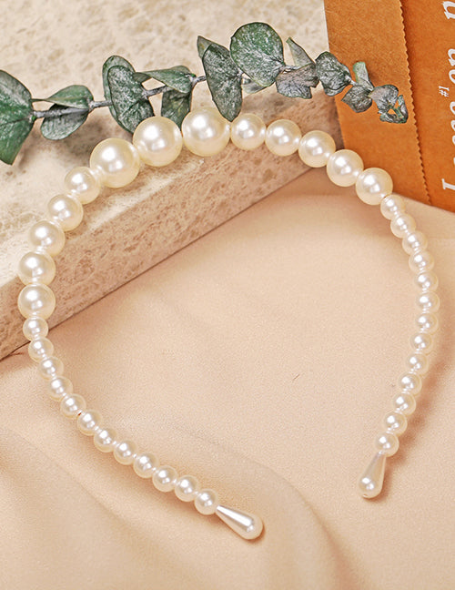 H731 Large Pearl Hair Band - Iris Fashion Jewelry