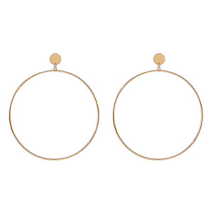 E1689 Gold Giant Hoop Earrings - Iris Fashion Jewelry