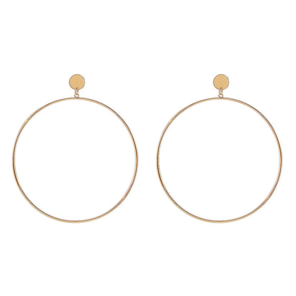 E1689 Gold Giant Hoop Earrings - Iris Fashion Jewelry