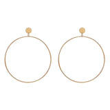 E1689 Gold Giant Hoop Earrings - Iris Fashion Jewelry